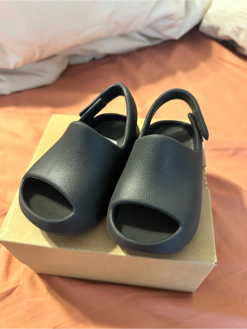 Yeezy Kids Black Slide Sandals